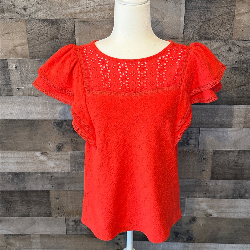 LOFT Eyelet Top Size M